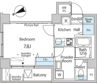 CONFORT月島【7階】の間取り