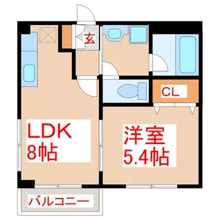 ヴェルジュU【1階】の間取り