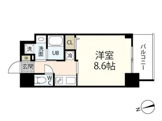 CASSIA河原町平和大通【13階】の間取り