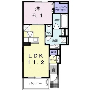 クラールつくばII【1階】の間取り
