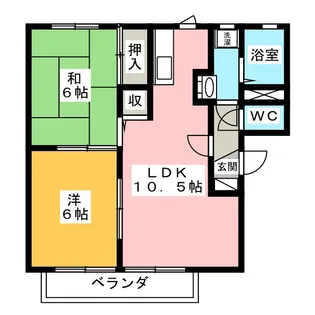 エルパティオB【2階】の間取り