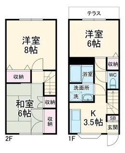 サニーハイツ三枝の間取り