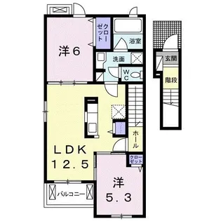 クローバー【2階】の間取り