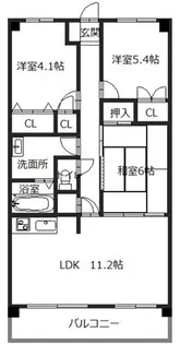道西ハイツ【1階】の間取り