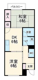 エスポワール大井B棟【1階】の間取り