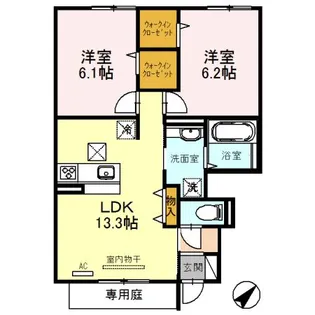 オリエンタル【1階】の間取り