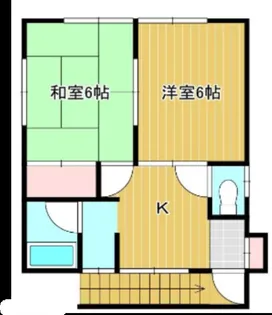 原コーポ【1階】の間取り