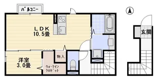 シャルム・ド・ソレイユ【2階】の間取り