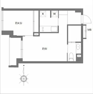 ベルジューレ高輪【1階】の間取り