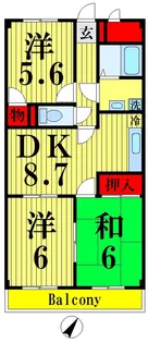 シティパル瑞江【3階】の間取り