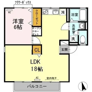 メゾン・ド・マージュ A棟【2階】の間取り