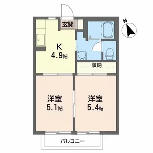 サンハイツ柴宮 B【2階】の間取り