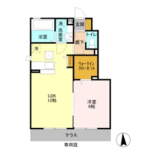 ヴィラ フェリカーサ【1階】の間取り
