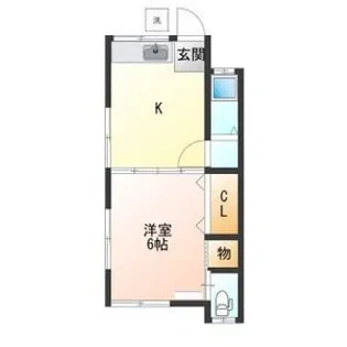コーポアスペンB【2階】の間取り