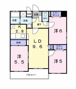 スカイシャトレ柚須【4階】の間取り