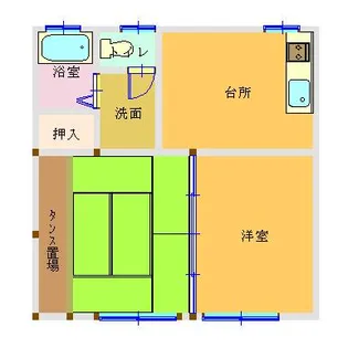 さかえハイツ【1階】の間取り