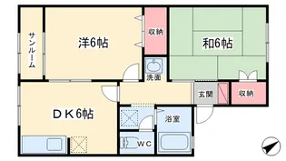 ジュピタル下田【2階】の間取り