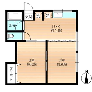 コーポ東大島【2階】の間取り