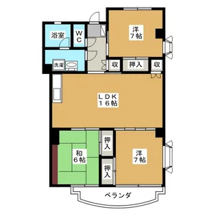 ハイツ白木【2階】の間取り