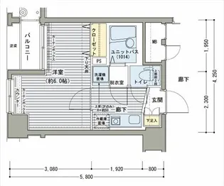 メインステージ日本橋馬喰町駅前【7階】の間取り