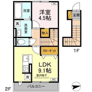 palacio A【2階】の間取り