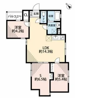 第一アパート【2階】の間取り