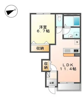 リヴェールK湘南【1階】の間取り