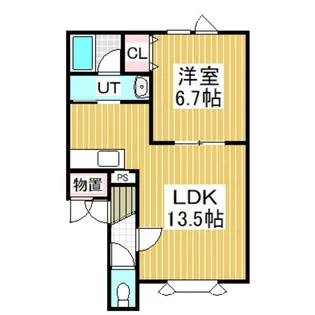 レインボーハウスKU【1階】の間取り