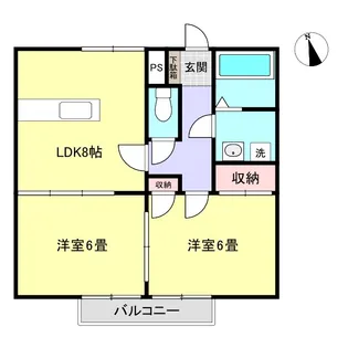ホープヒル C棟【2階】の間取り