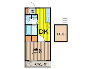 ハイムAI【2階】の間取り