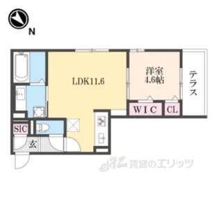アイル東近江【1階】の間取り