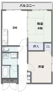 メゾンドール八島【5階】の間取り