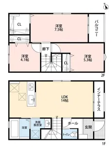リーブルファイン足立神明の間取り
