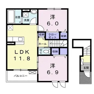 レジデンス シンハマ【2階】の間取り