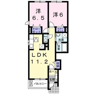シモノ ハオスI【1階】の間取り
