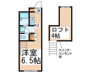 HI-CUBE【2階】の間取り