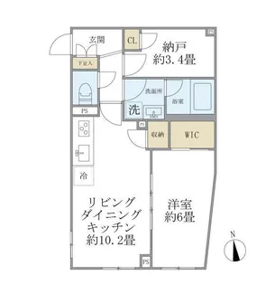 ウェルスクエア中延II【1階】の間取り