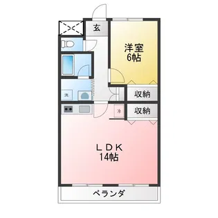ユアサヴィレッジ【5階】の間取り
