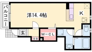 イースト・エレガントA【1階】の間取り