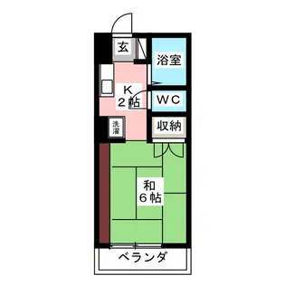 びんごハイツII【3階】の間取り