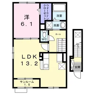 大洋ハウス【2階】の間取り