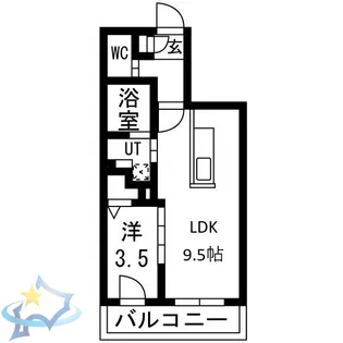 NCウイング中央【4階】の間取り