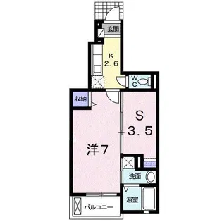 ビューラ塩津南田【1階】の間取り