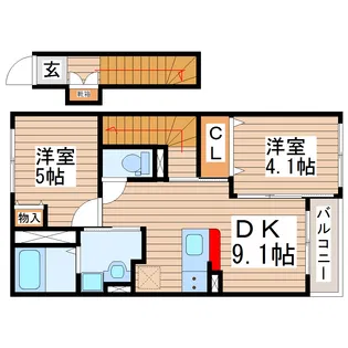 クレール・ピュール【2階】の間取り