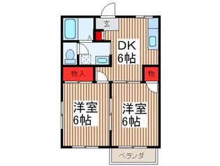第1錦ハイツ【1階】の間取り
