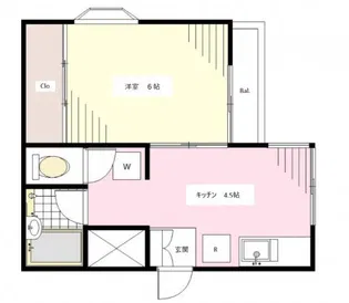 アサヒハイツ【1階】の間取り