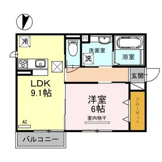 D-room真崎【1階】の間取り
