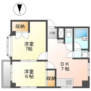 ファミール小林【2階】の間取り