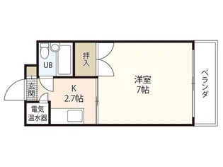 シャトー・ナカムラ【1階】の間取り