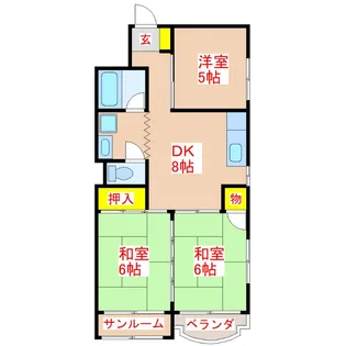 旭ハイツ【5階】の間取り